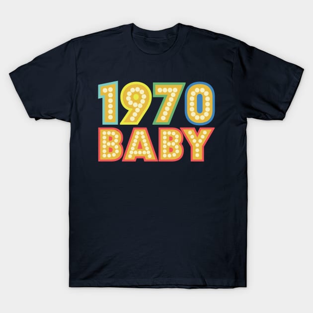 Retro Vintage Distressed 49th Birthday Gift 1970 Baby T-Shirt by Freid